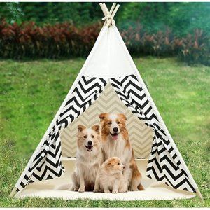 COPY - Size Large Pet Teepee House Foldable Pet Tent Furniture Cat Dog  Mat